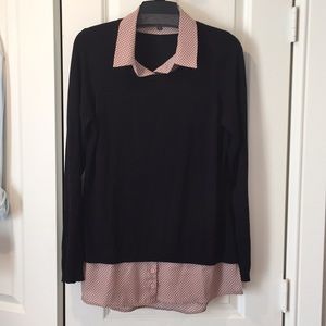 Black and pink polka dot Blouse